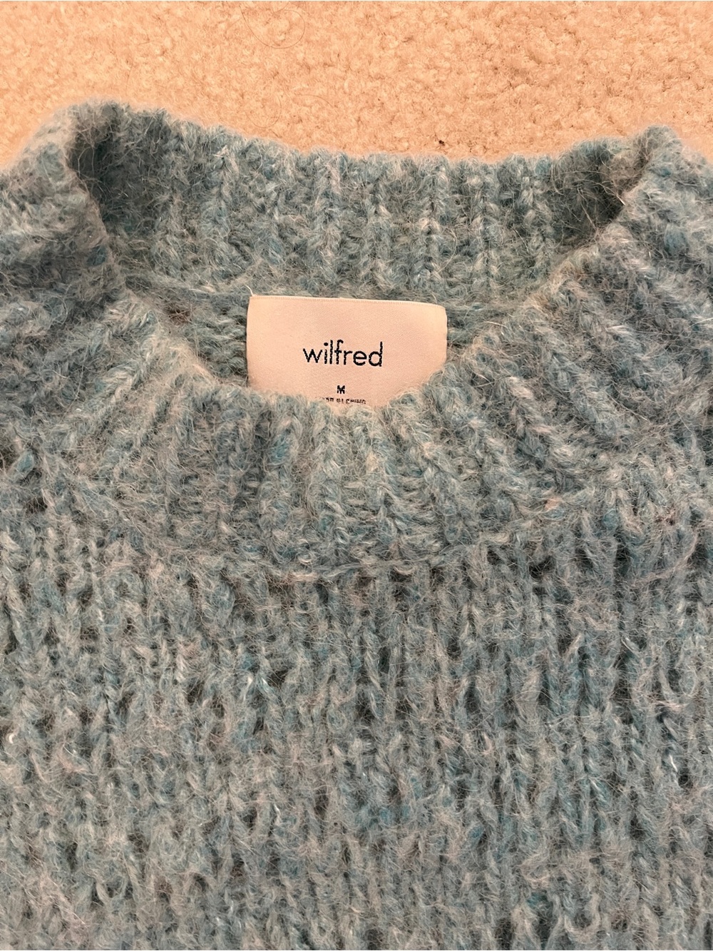 Wilfred Light Blue Cropped Sweater